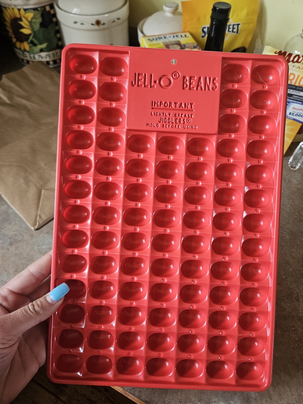 Jell-O Beans Candy Mold Tray - Bright Red